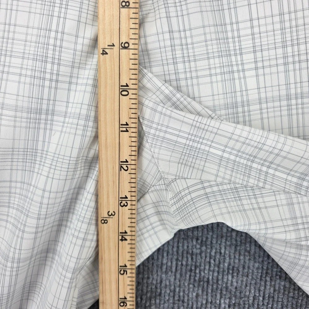 Nike Golf Mens 40x32 Plaid Pants Gray White Straight Leg Stretch RN56323
